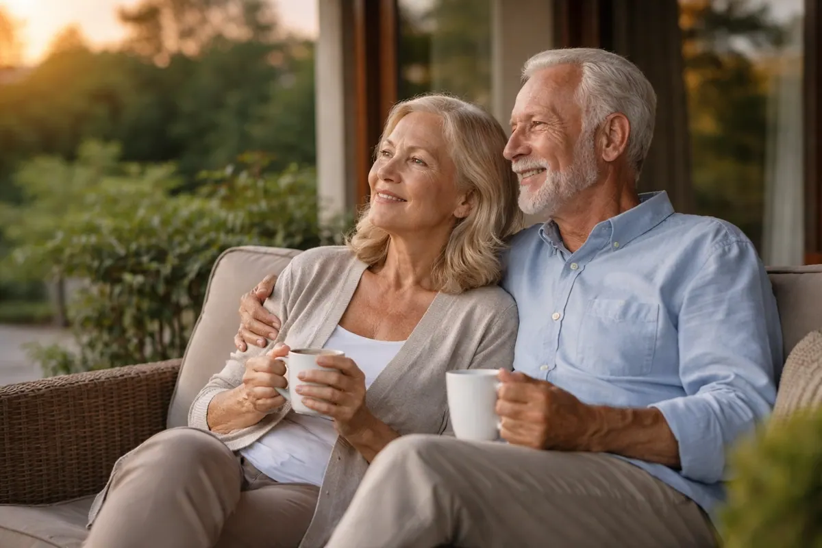 a couple enjoying retirement together